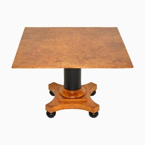 Biedermeier Swedish Birch & Ebony Coffee Table, 1840s