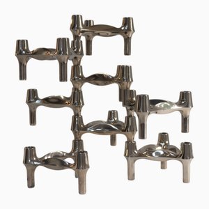 Vintage Modular Candleholders by Stoffi & Nagel for BMF, 1960s, Set of 8