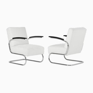 S 411 Armchairs by W.H. Gispen for Mücke & Melder, 1930s, Set of 2