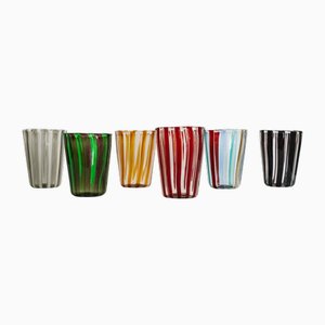 Italian Murano Glassware by Mariana Iskra for Ribes Studio, 2004, Set of 6