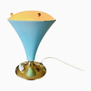 Mid-Century Modern Italian Table Lamp in Glass and Metal by Gilardi & Barzaghi, 1950s