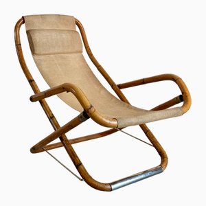 Italian Wicker Lounge Armchair
