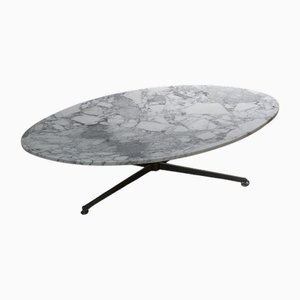 Large Oval Marble Coffee Table by Michel Kin for Arflex, 1970s
