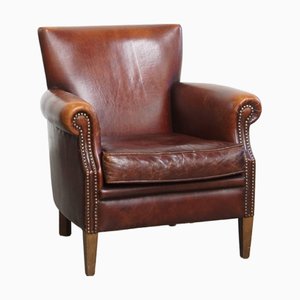 Vintage Brown Sheepskin Armchair