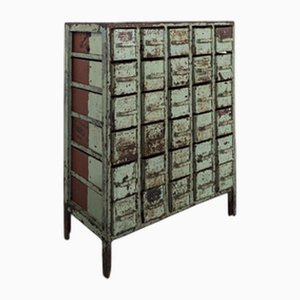 Industrial Workshop Chest with Patina