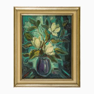 Natura morta con fiori firmata, Italia, anni '50