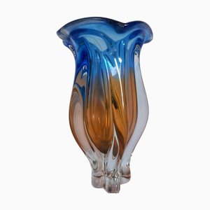 Mid-Century Modern Glass Vase by Josef Hospodka for Chribska Glassworks