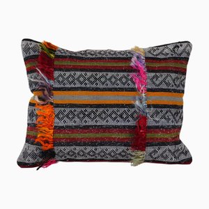 Vintage Turkish Shaggy Tulu Cushion Cover