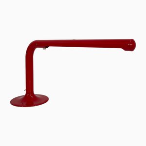 Red Tube Table Lamp by Anders Pehrson for Ateljé Lyktan, 1970s