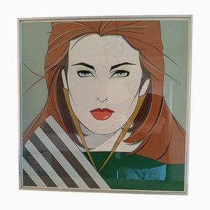 Patrick Nagel, Pop Art Redhead Woman, 1985, Print