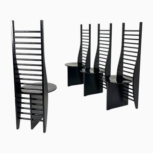 Vintage Sculptural Chairs, 1980, Set of 4