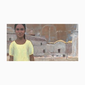 Katarzyna Zwolinska, Girl, Mixed Media Painting, 2018