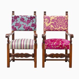 Renaissance Style Chairs, 1950s, Set of 2
