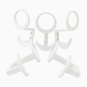 Acrylic Glass Wall Hooks, 1970s, Set of 5