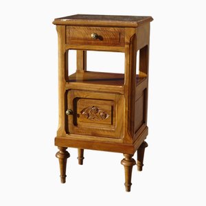 Art Deco Bedside Table in Walnut, 1930s