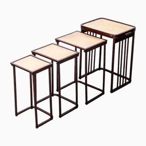 Antique Nesting Tables by Prof. Josef Hoffmann for Jacob & Josef Kohn, 1905, Set of 4