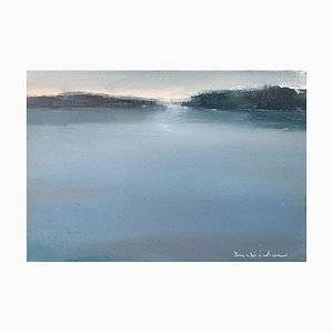 Katarzyna Zwolinska, Great Blue, Mixed Media Painting, 2018