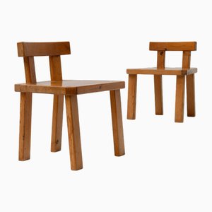 Vintage Scandinavian Pine Chairs by Roland Wilhelmsson, 1960s, Set of 2