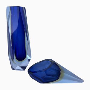 Vase and Ashtray Set from Seguso, 1950s, Set of 2