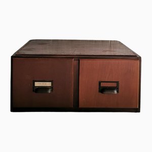 Scatola da archivio vintage con cassetti di F&F, anni '50