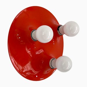 Lampada da parete Triteti rossa di Vico Magistretti per Artemide, anni '70