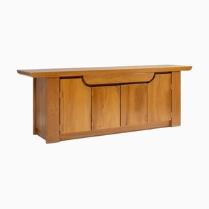 Credenza grande in olmo di Luigi Gorgoni per Roche Bobois, anni '80
