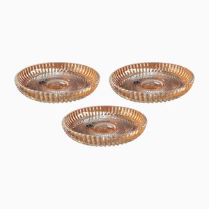 Kuchenteller aus Kristallglas von Huta Julia, 3 . Set