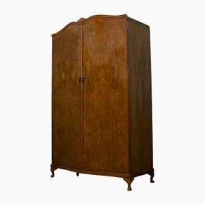 Vintage Art Deco Walnut Wardrobe, 1950s