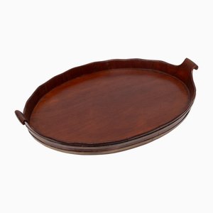 Antique Dutch Mahogany Serving Tray, 1880s