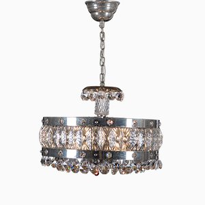 Lustre Mid-Century en Cristal de Orrefors, 1960s