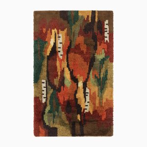 Vintage Swedish Rya Rug in Wool