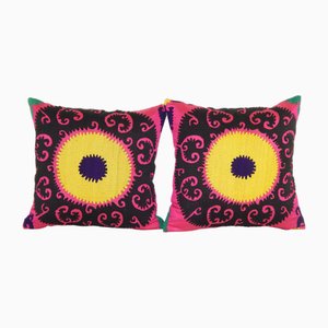 Vintage Square Suzani Cushion Covers, Set of 2