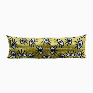 Yellow Ikat Eye Bedding Cushion Cover in Silk