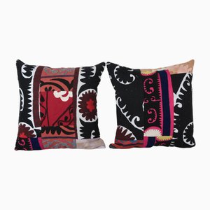Quadratische Suzani Kissenhüllen, 2er Set