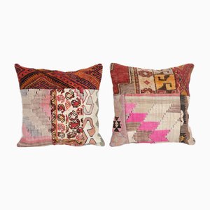 Kurdish Hand-Embroidered Cushion Covers, Set of 2