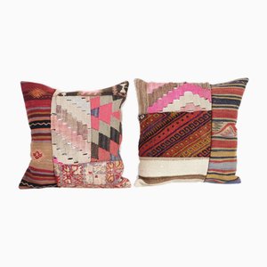 Vintage Turkish Cushion Covers, Set of 2
