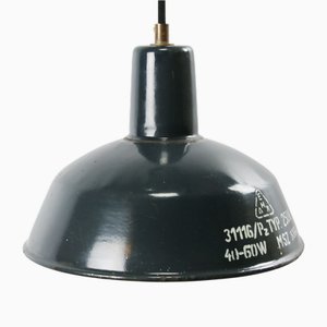 Vintage Industrial Blue Enamel Factory Pendant Light