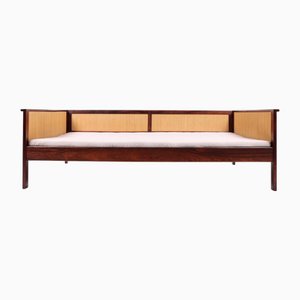 Danish Freestanding Daybed in Rosewood and Cane, 1950s