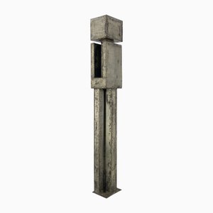 Brutalist Column Sculpture, 1960s, Sheet Steel