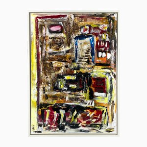 Helmut Riegel, Composizione astratta, 1990, Acrilico su tela