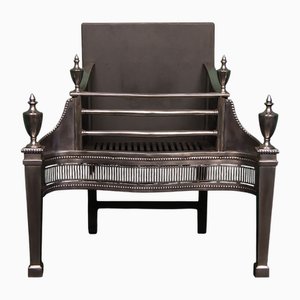 Antiker Feuerrost aus Poliertem Stahl, 1890er