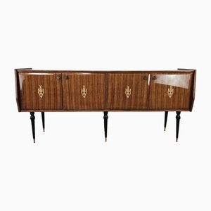 Vintage Sideboard in Mahogany with Glass Top, 1960