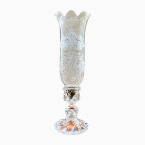 Louis XV Style Rococo Revivalt Crystal Hurricane Lamp from Baccara, 1900-1930