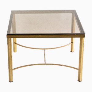 Mesa de centro con tablero de vidrio ahumado, años 60