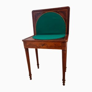 Charles X Game Table in Maple and Mahogany with Inlays, 1820