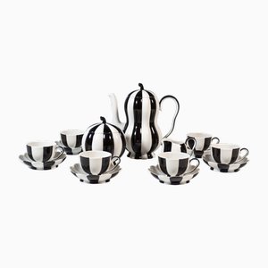 Set da moka Art Déco di Josef Hoffmann, anni '80, set di 15