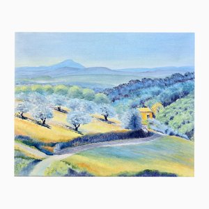 Isabelle Pardoe, The Olive Trees Landscape, 2000er, Öl auf Leinwand