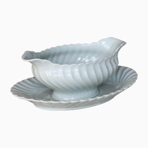 Vintage Oval Sauce Boat in White Porcelain from Haviland & Co., 1980s