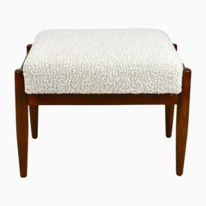 Cremefarbener Bouclé Fußhocker von Edmund Homa, 1970er