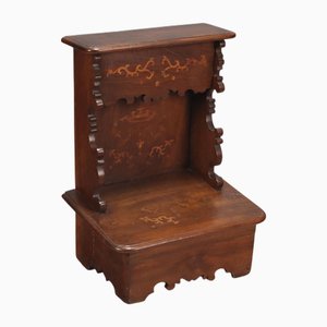 Inginocchiatoio barocco in acero e noce